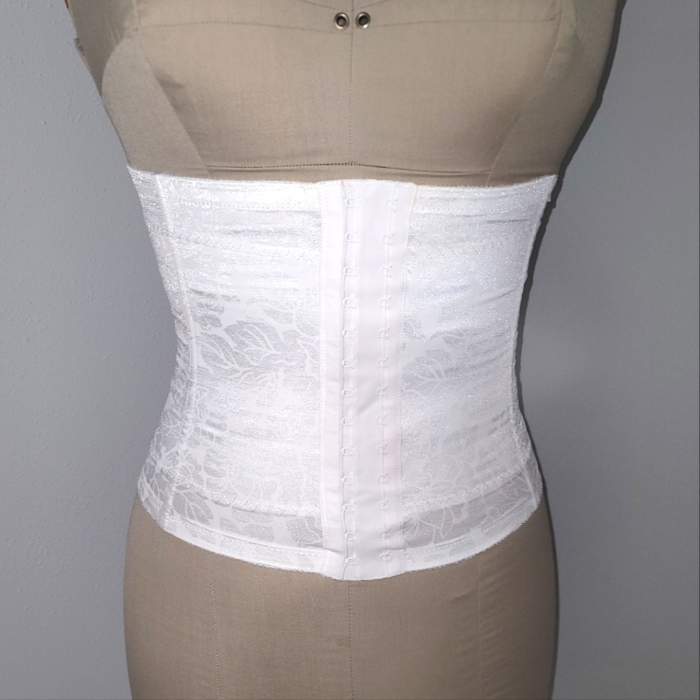 Beautiful White on White Floral Waist Cincher